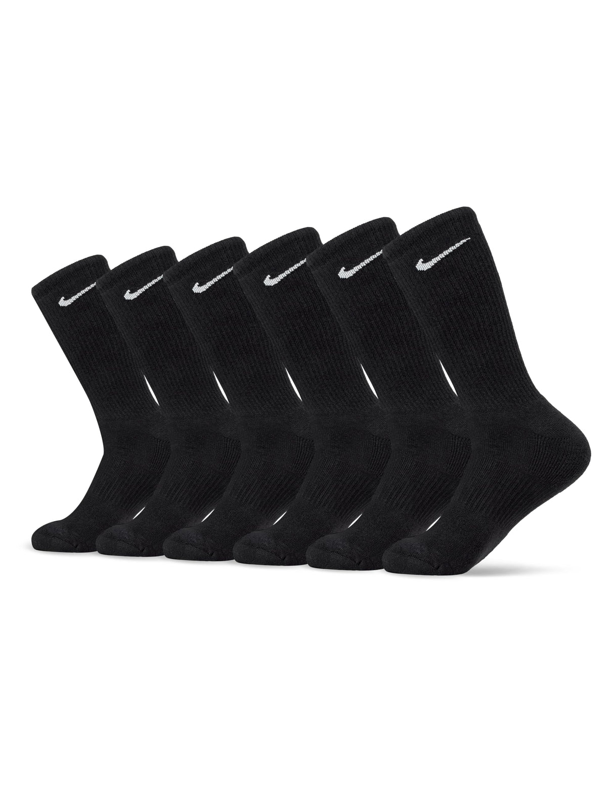 Nike Unisex Adult Everyday Cushioned Training Crew Socks (6-Pack) | Mens and Womens