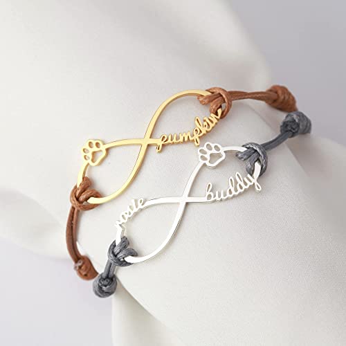 Green Millie custom pet name bracelet featuring a pet memorial design, ideal for dog and cat moms.