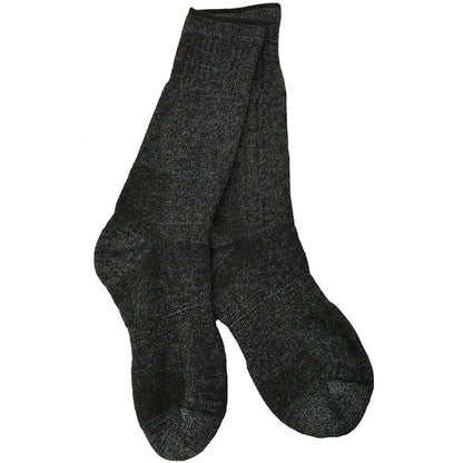 Olive Prometheus Sierra Socks full cushion hiking and hunting socks, men and women, in a 3-pack, showing reinforced heel and toe design.
