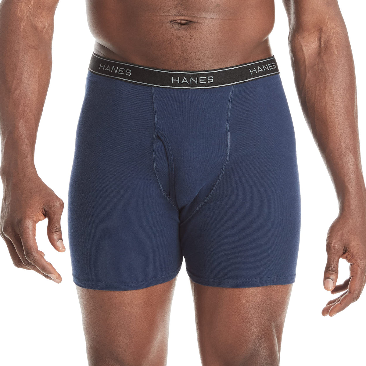 Hanes mens Underwear Boxer Briefs Pack, Cool &amp; Breathable Cotton Moisture-wicking Underwear for Men, No Ride Up