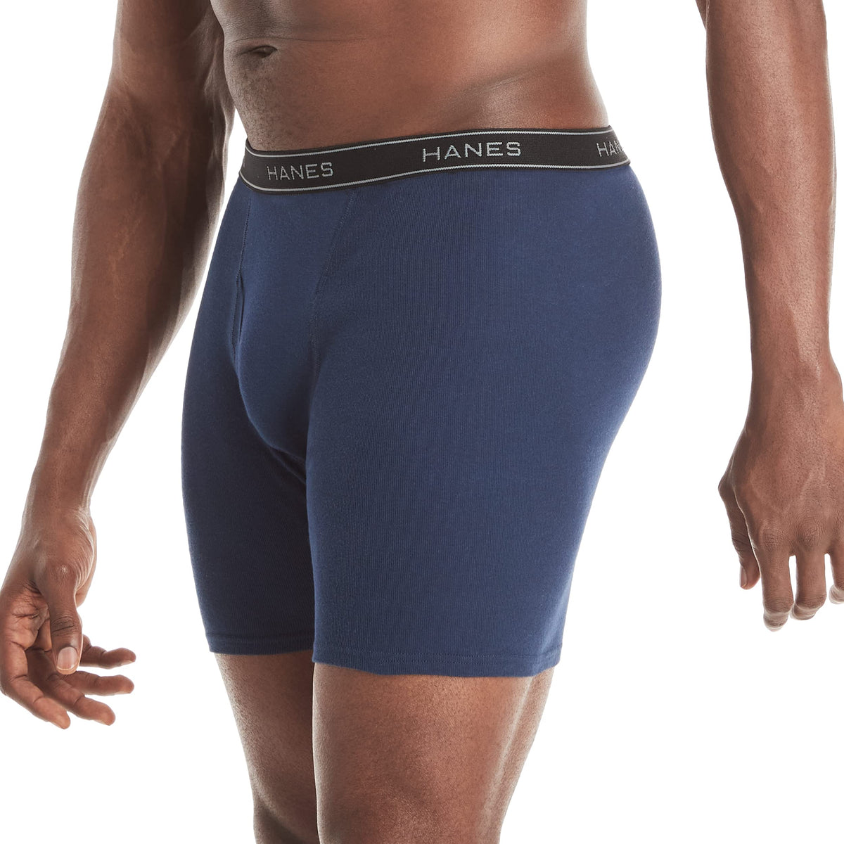Hanes mens Underwear Boxer Briefs Pack, Cool &amp; Breathable Cotton Moisture-wicking Underwear for Men, No Ride Up