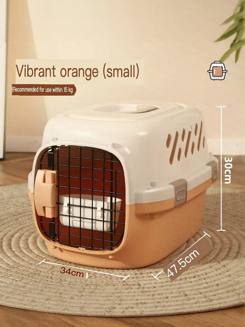 Pear Daisy portable pet carrier for home and garden, with mesh sides and secure handle for easy transport of small pets.