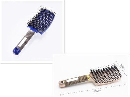 CJDropshipping anti-knot detangler hairbrush for women, with flexible bristles for smooth, tangle-free hair grooming.