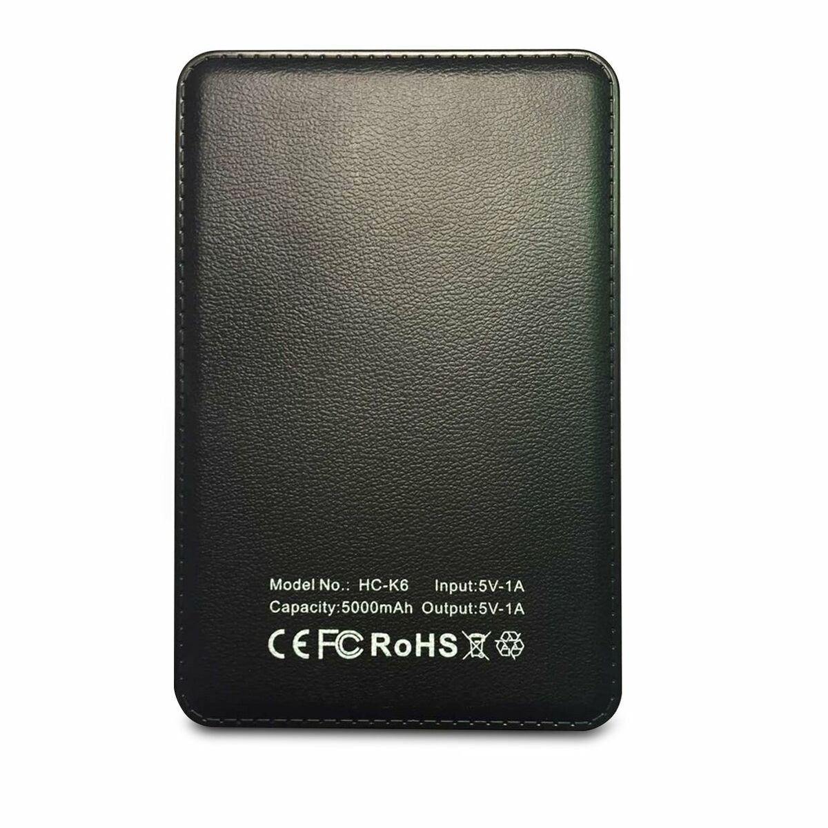 Bigbuy Power Bank Muvit MWCHP0085 portable charger with USB ports, black compact consumer electronics device on white background