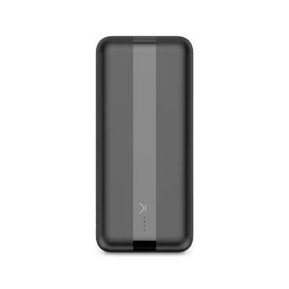 Power Bank KSIX in black with USB ports, portable consumer electronics device for charging smartphones and tablets.