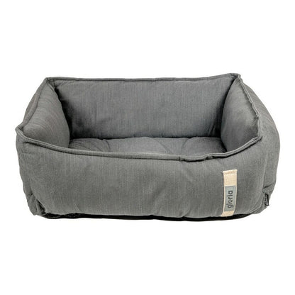 Grey dog bed for pets, Gloria Green Dreams by Bigbuy, with soft fabric and ample space, measuring 68x56 cm.