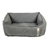 Grey dog bed for pets, Gloria Green Dreams by Bigbuy, with soft fabric and ample space, measuring 68x56 cm.