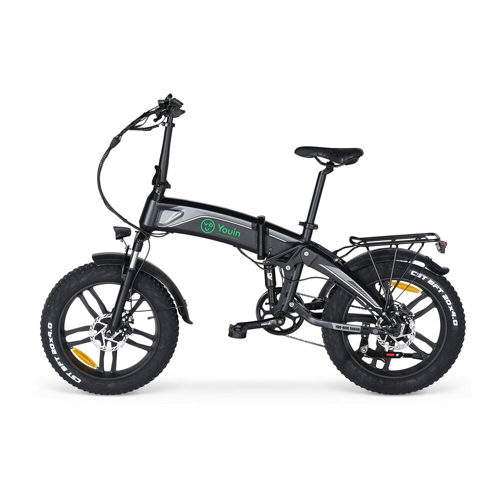 Electric bike Youin BK1400G DAKAR 20-inch 250W with sporty frame and thick tires, designed for outdoor riding and urban commuting.