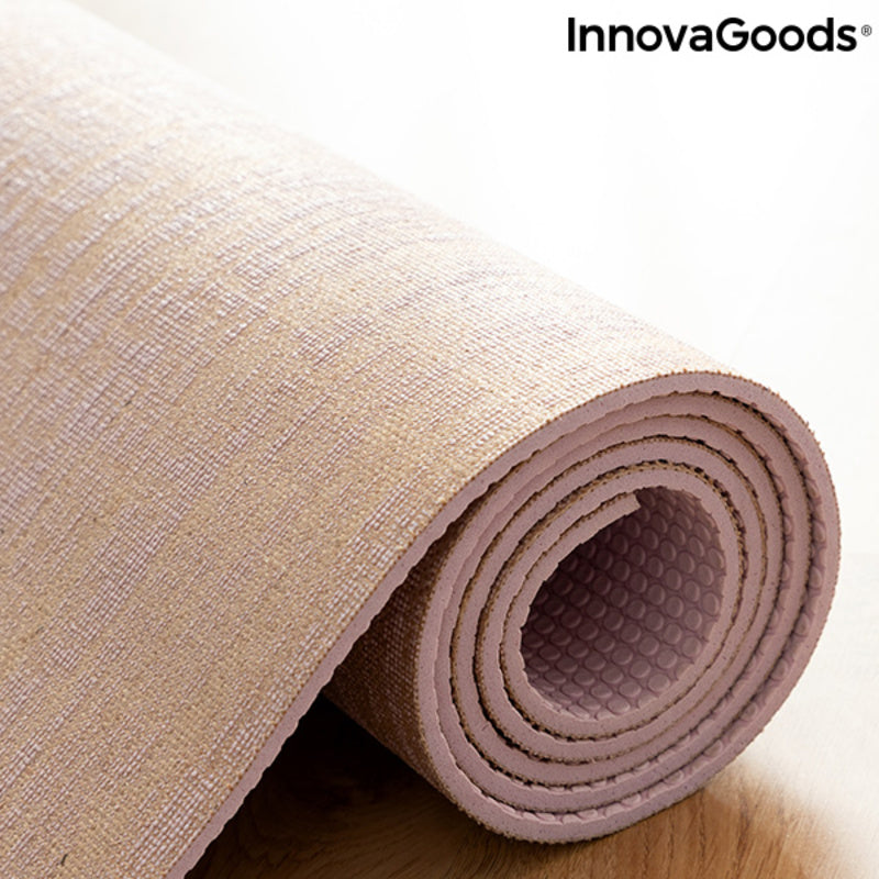 Jute yoga mat from Jumat InnovaGoods, durable natural fiber surface, ideal for yoga and exercise routines.