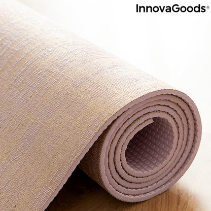 Jute yoga mat from Jumat InnovaGoods, durable natural fiber surface, ideal for yoga and exercise routines.