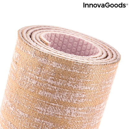 Jute yoga mat from Jumat InnovaGoods, designed for sports and outdoor activities, with a textured surface for grip and stability.