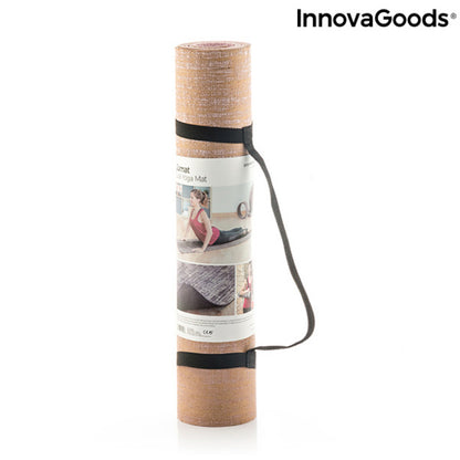 Jute yoga mat from Jumat InnovaGoods, eco-friendly sports and outdoors equipment with textured surface for grip.