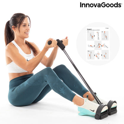 Set of multifunction resistance elastic bands from Bigbuy with exercise guide for fitness and strength training in sports and outdoors.