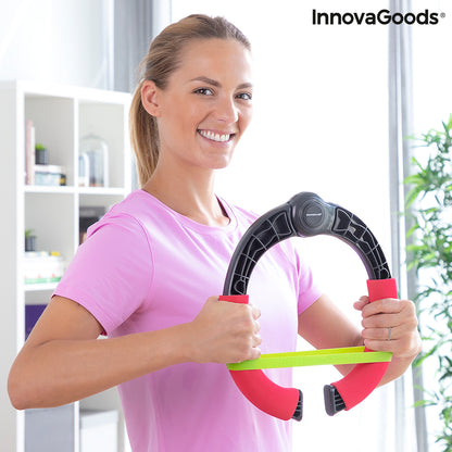 Bigbuy adjustable arm exerciser with resistance bands and exercise guide, compact fitness equipment for arm strength training.