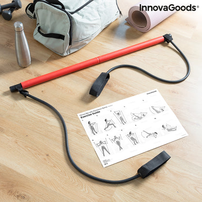 Bigbuy Fitness Bar with Resistance Bands and Exercise Guide, durable sports equipment for home workouts.