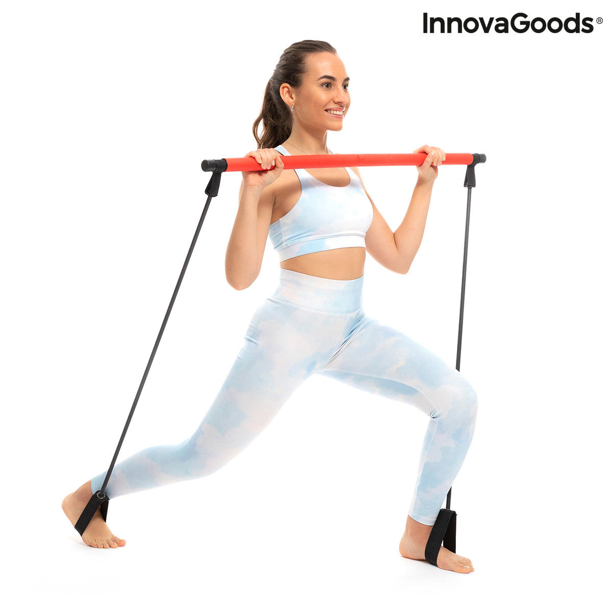 Bigbuy Fitness Bar with Resistance Bands and Exercise Guide, sports and outdoors equipment for home workouts
