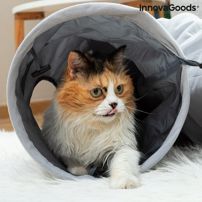 Collapsible pet tunnel by Bigbuy for cats and dogs, made of colorful, flexible material, ideal for play and exercise.