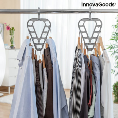 Set of two Orzer InnovaGoods hanger organizers by Bigbuy, showcasing sleek, space-saving furniture accessories for closet organization.