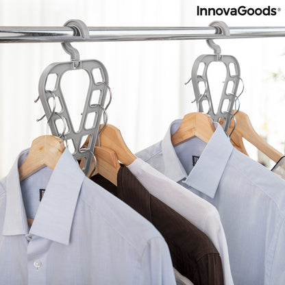 Set of two Orzer InnovaGoods hanger organizers from Bigbuy, designed for efficient closet storage and organization.