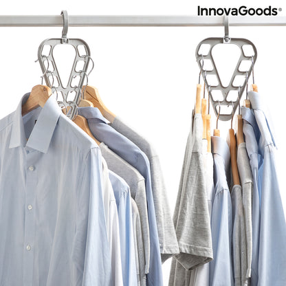 Set of two Bigbuy Hanger Organizers from Orzer InnovaGoods, made of durable furniture material, displayed on a wooden surface.