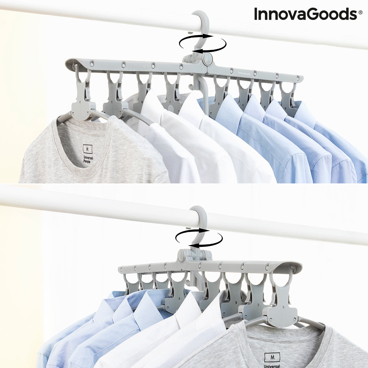 Bigbuy 8-in-1 Multi Hanger Spavver InnovaGoods furniture, versatile clothing and accessory organizer with multiple hanging options.