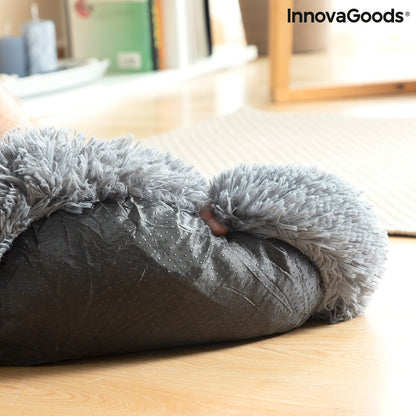 Large round anti-stress pet bed by Bigbuy, 60cm diameter, soft cushioning for comfort and relaxation for pets.
