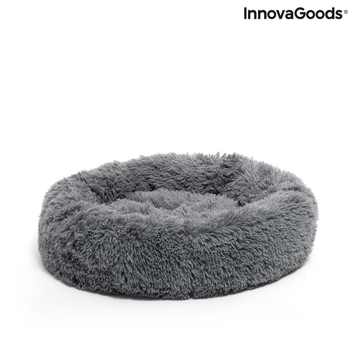 Large anti-stress pet bed by Bigbuy, Bepess InnovaGoods, with a soft, cushioned interior and 60 cm diameter for small animals.