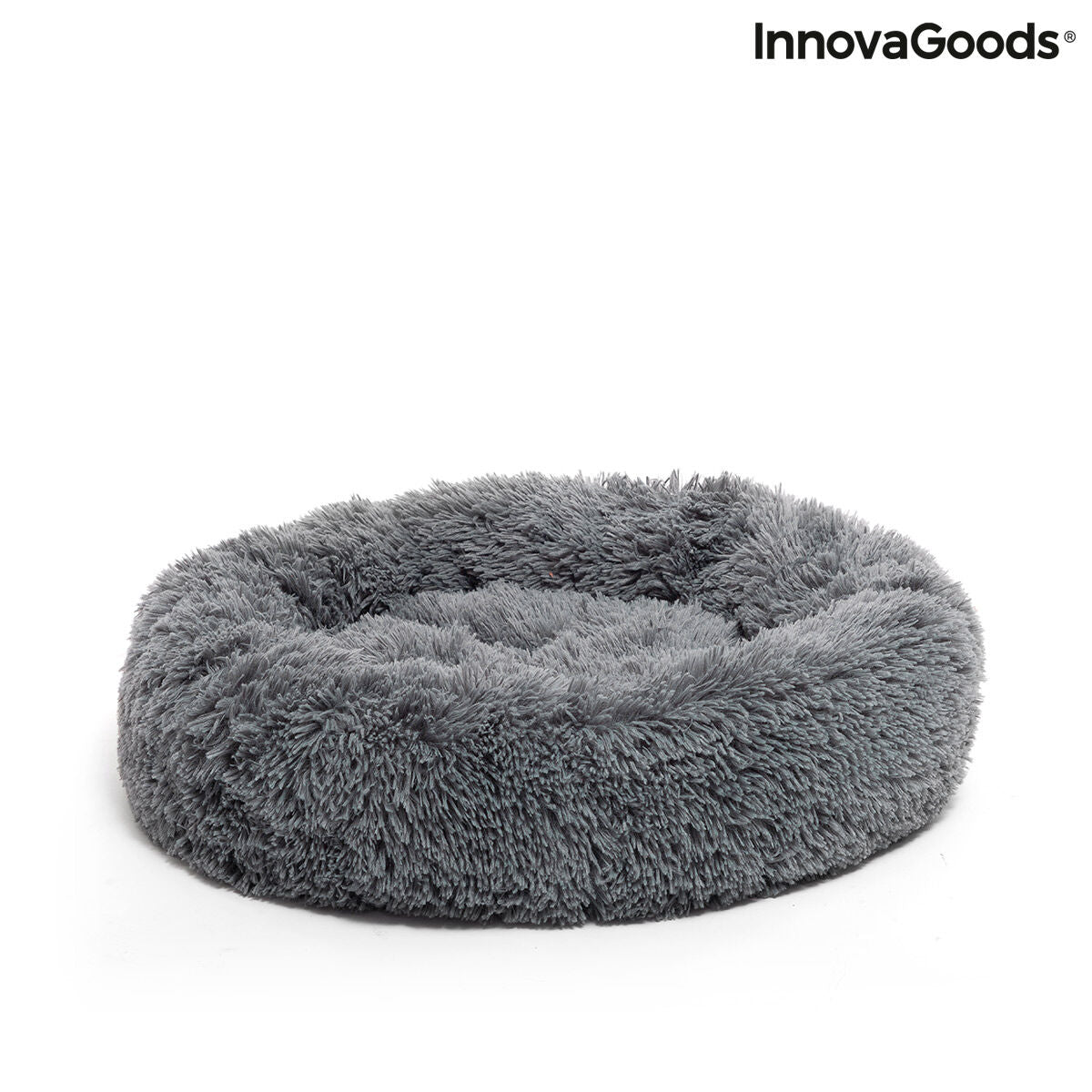 Large round anti-stress pet bed by Bigbuy, 60 cm diameter, soft and cozy for comfortable pet relaxation