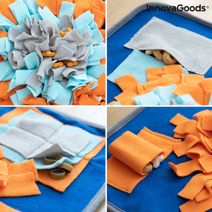 Bigbuy Fooland pet sniffing mat with colorful fabric and scent pockets for sensory play and mental stimulation for pets.