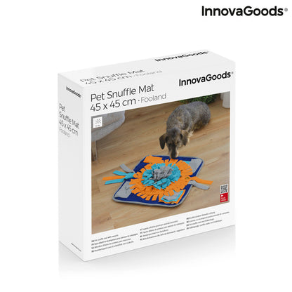 Bigbuy Fooland InnovaGoods pet sniffing mat with colorful fabric, designed for stimulating and engaging pets during play.