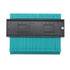 Teal Simba Contour Irregular Profile Measuring Gauge Ruler for bath and beauty, showing its flexible, irregular shape for fitting contours.