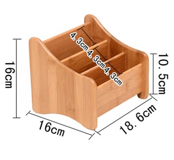 Fuchsia Molly bamboo storage box for organization, showing a rectangular eco-friendly container with a smooth finish.