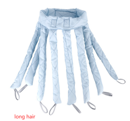 Maroon Asteria heatless hair curlers with ribbon headband for gentle, no-heat curling and styling of long hair.