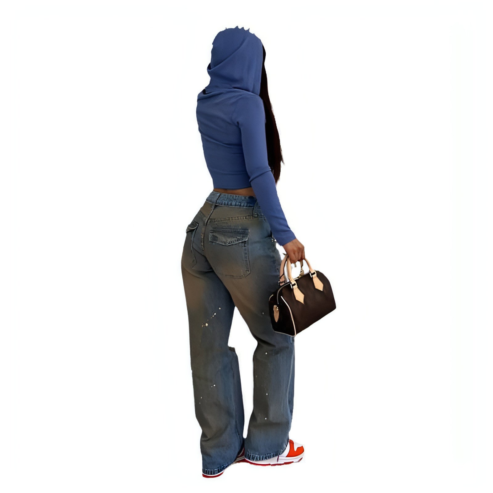 Carmine Juneberry UrbanEase™ loose high waist street jeans with a relaxed fit and classic denim style.