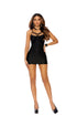 Adult brown Sooty mini dress featuring a strappy front and adjustable criss-cross back, stylish and perfect for summer wear.