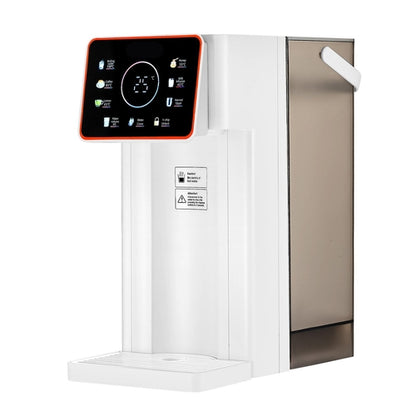 Pear Daisy countertop hot water dispenser with 6 temperature settings, 7 volume options, and 101oz capacity for home use.