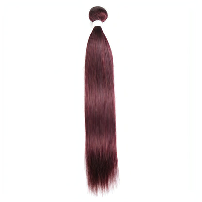 Carmine Juneberry LuxeWave straight hair wig in finest color, showcasing smooth, realistic hair strands and natural shine.