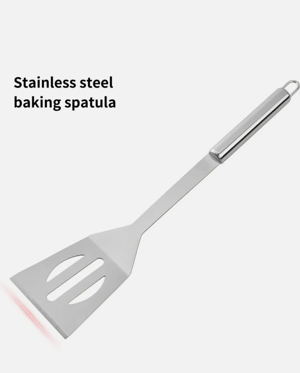 Yellow Pandora 3-piece stainless steel BBQ grill utensils set including tongs, spatula, and fork for outdoor grilling.