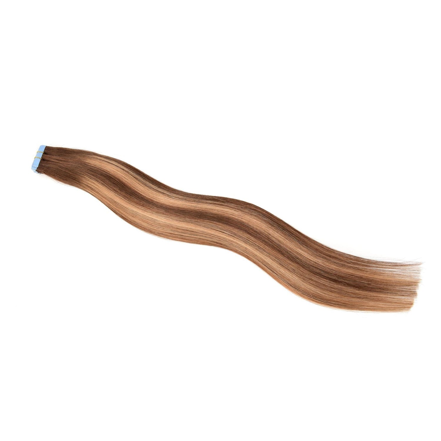 Carmine Juneberry LuxeWave traceless invisible real hair wig extension, showing seamless blend and natural hair texture.