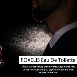 Carmine Juneberry Roxelis™ Eau de Toilette bottle, a bodycare fragrance with a sleek design and elegant label.