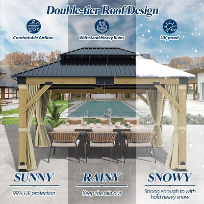 Industrial Strength Weatherproof Gazebo 11 By 13 Feet