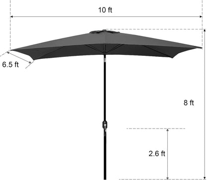 Rectangular Outdoor Patio Umbrella Tilt Crank Mechanism