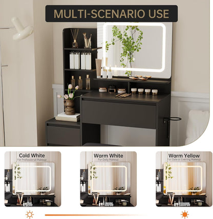 36 Inch Customizable Illuminated Vanity Desk Mirror