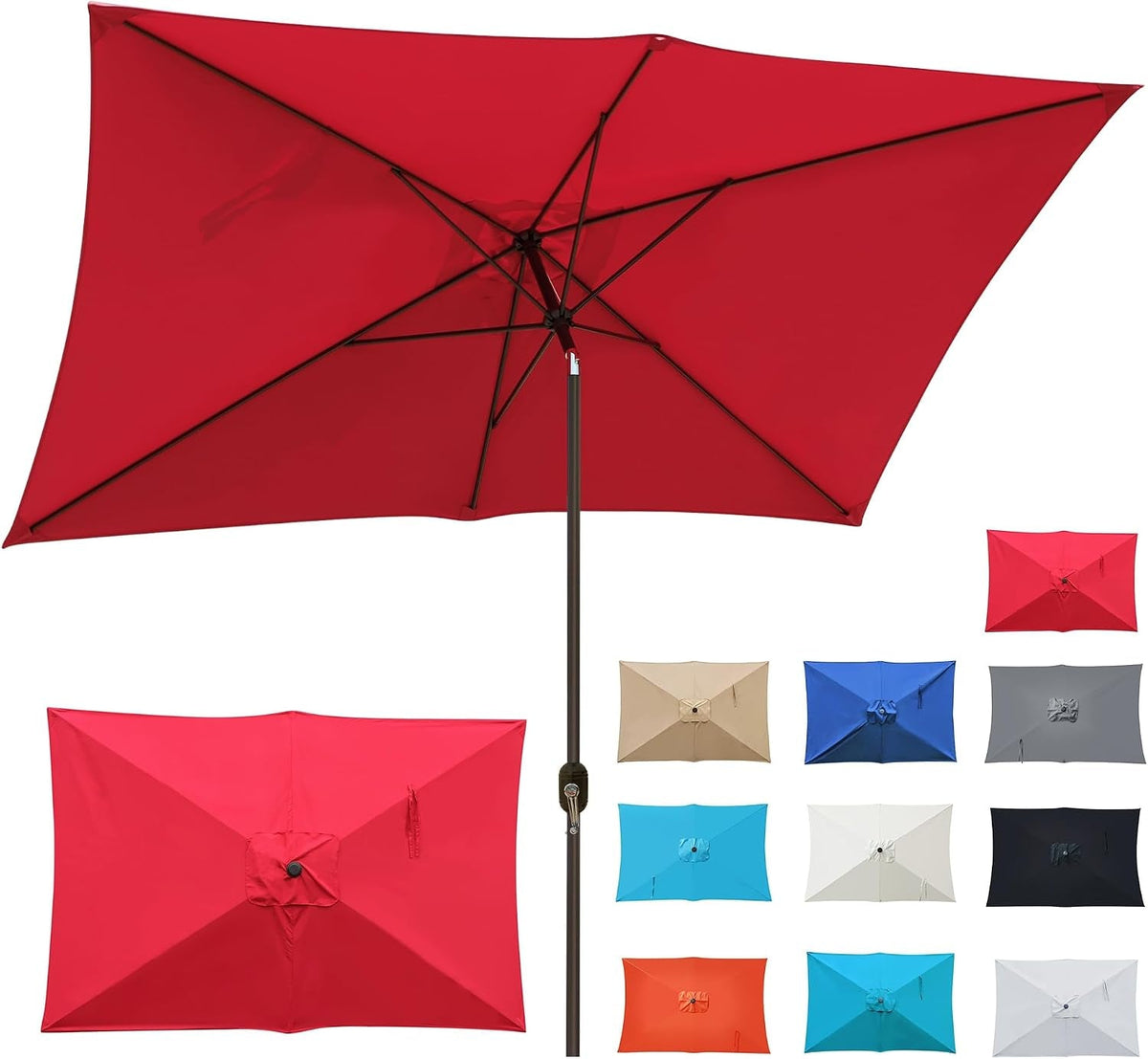 Rectangular Outdoor Patio Umbrella Tilt Crank Mechanism