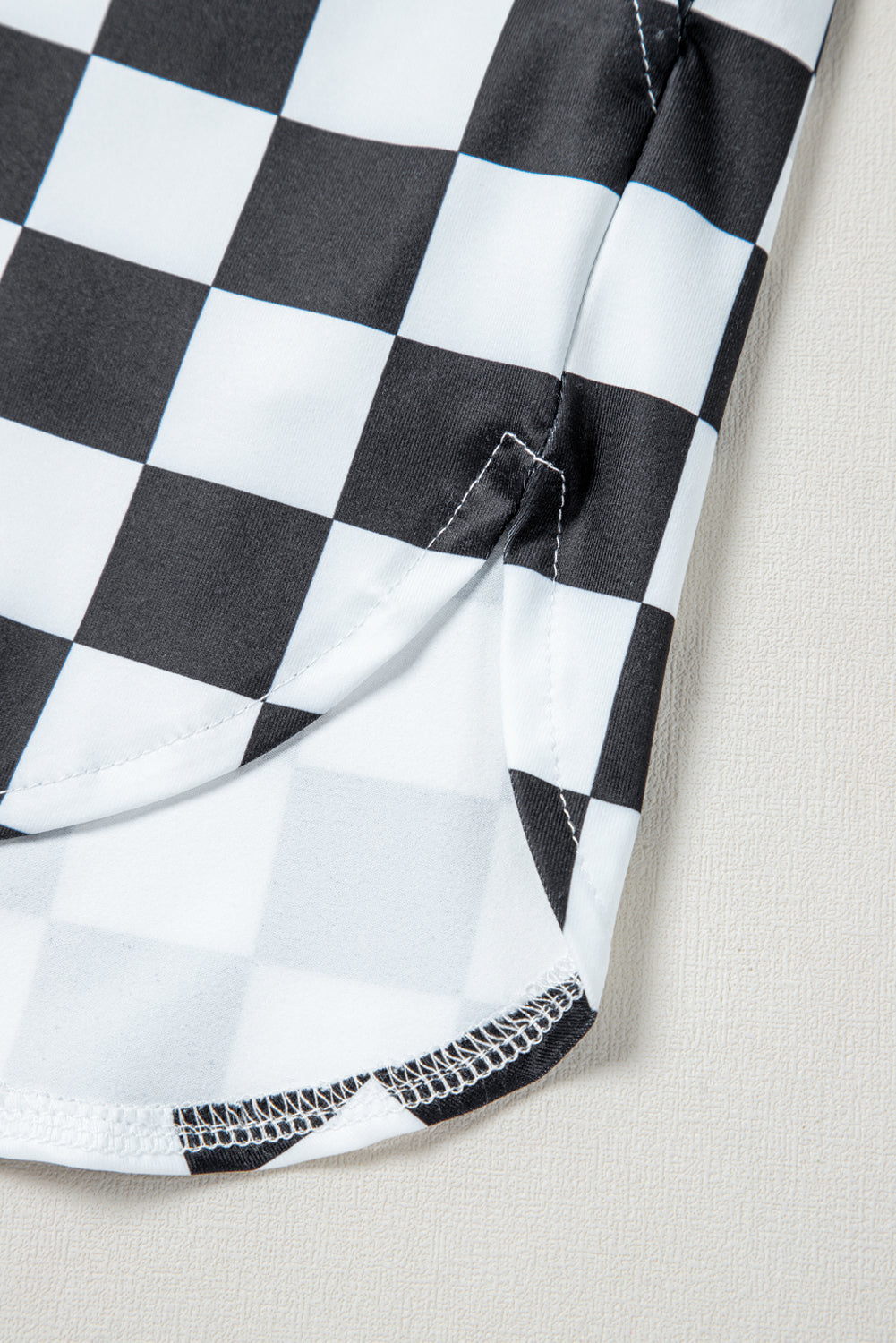 Black checkered print high waist casual shorts for women by Ruby Styx, showcasing a relaxed fit and stylish design.