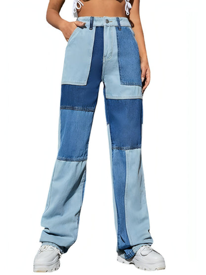 Carmine Juneberry DenimDare™ jeans with straight stitching, showing classic blue denim fabric and detailed stitching.