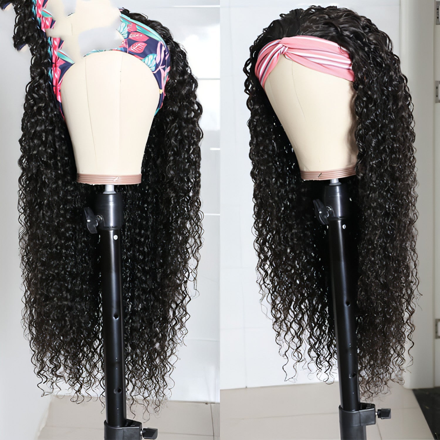 Carmine Juneberry LuxeWave full mechanism hair band wig headgear with real hair for haircare and styling.