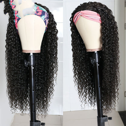 Carmine Juneberry LuxeWave full mechanism hair band wig headgear with real hair for haircare and styling.