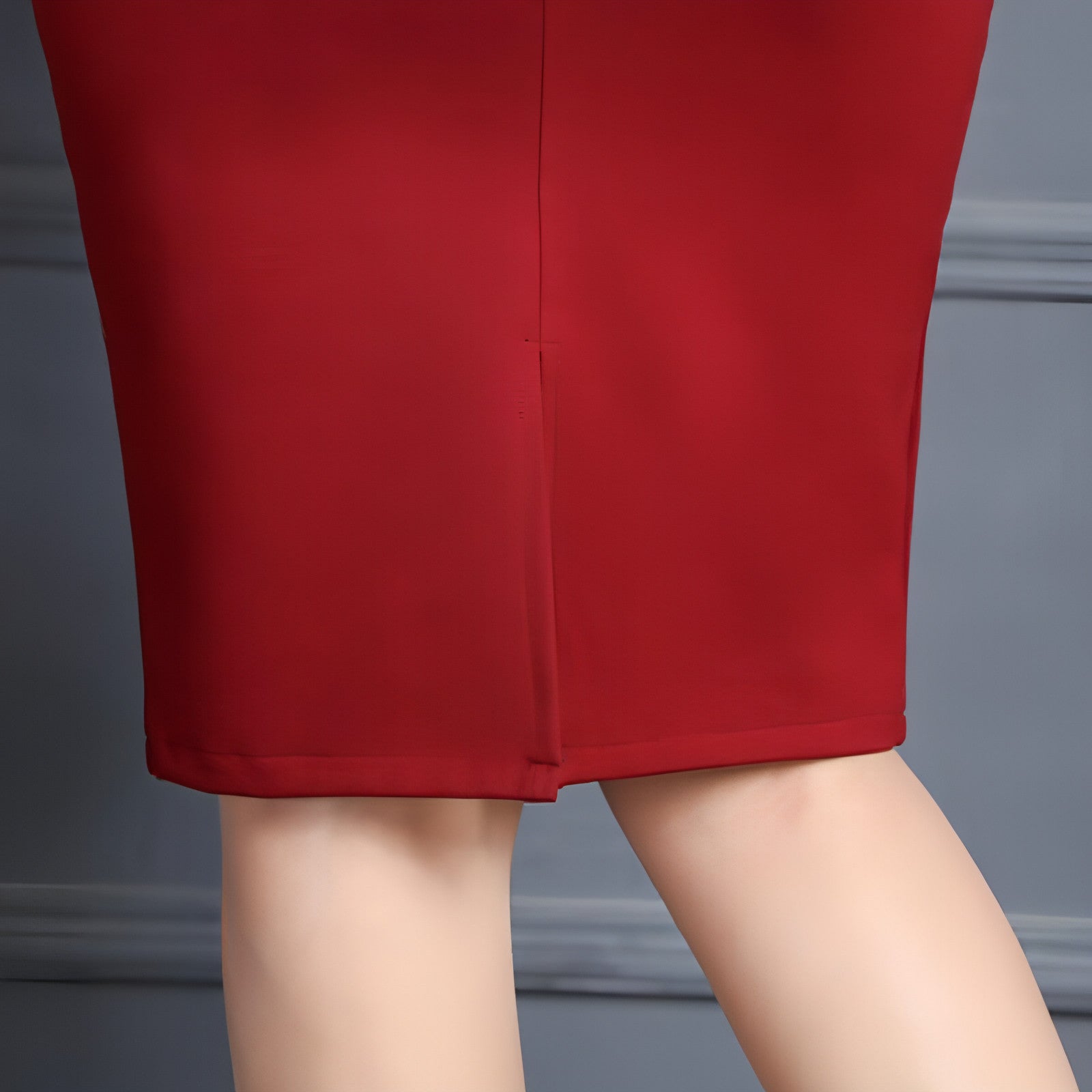 Carmine Juneberry autumn and winter professional suit work skirt with elastic waistband, hip-length design, in a stylish, versatile look.