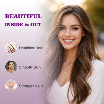 Pear Daisy WINYEL Hair Growth Soft Chewables with vitamins, featuring a bottle of hair vitamins and chewable supplements on a white background.